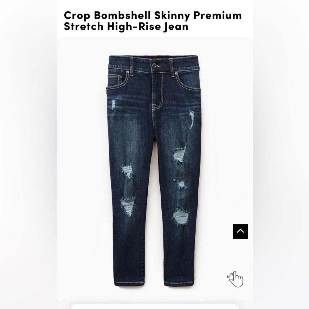 Size 18 Crop Bombshell Skinny Premium Stretch High-Rise Jean